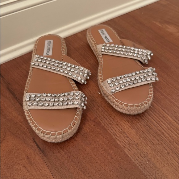 Steve Madden Rhinestone Embellished espadrilles Women's Sandals - Picture 1 of 2